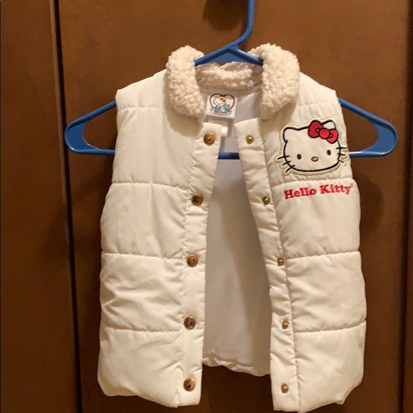 Girls Kitty Puffer Vest size XS - Picture 3 of 4